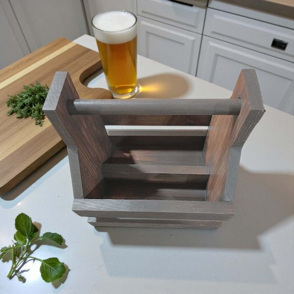 Rustic Handcrafted Beer Caddy
