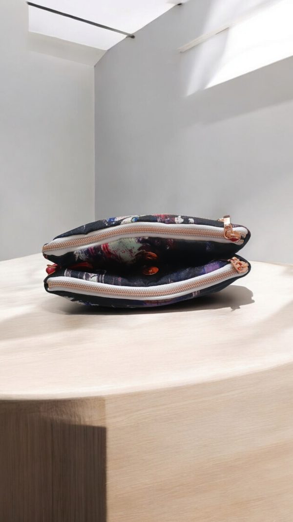 Triple Zipper Pouch
