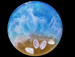 Resin Art Coasters 3.5" Sand and Sea