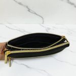 Triple Zipper Wristlet Bag