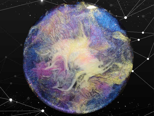 Resin Art Coasters 3.5" Galaxy