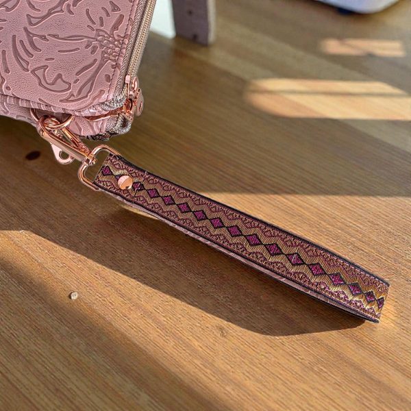 Triple Zipper Wristlet Bag