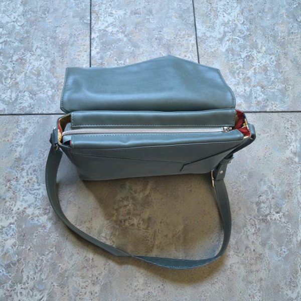 The Zara, Shoulder/Crossbody bag with sleek geometric lines and an asymmetrical flap