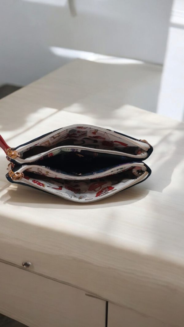 Triple Zipper Pouch