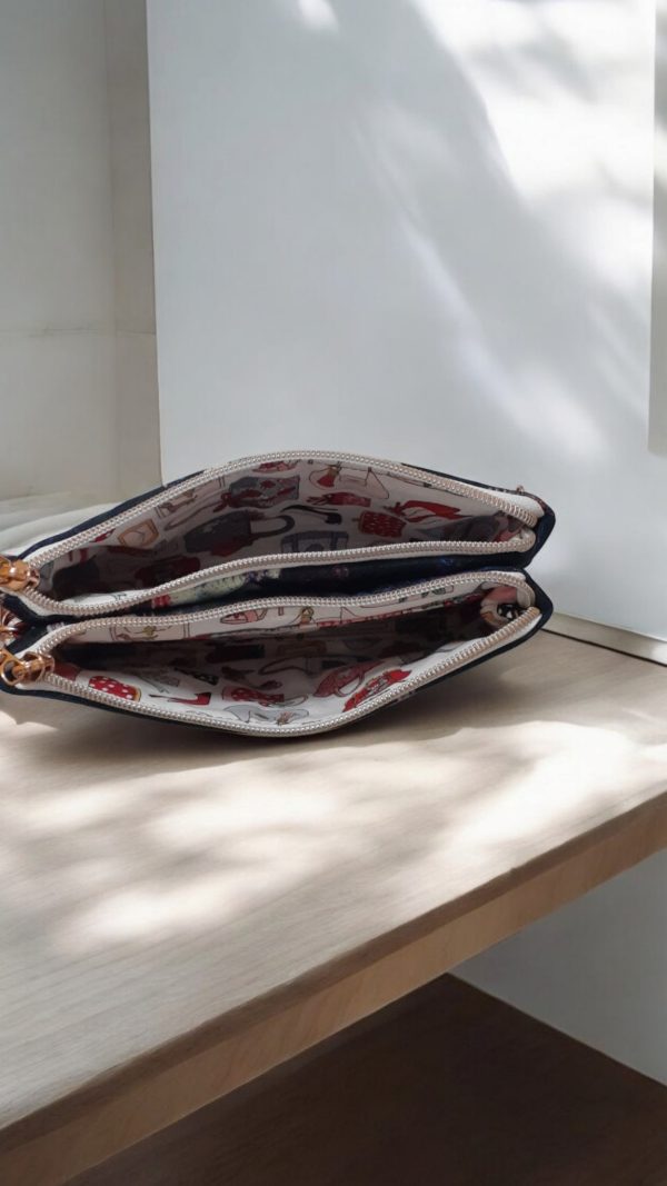 Triple Zipper Pouch