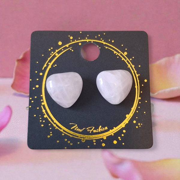 Delicate Rose Quartz Studs: Minimalist Gemstone Earrings for Friends, Gifting & Special Occasions