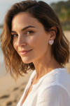 Delicate Rose Quartz Studs: Minimalist Gemstone Earrings for Friends, Gifting & Special Occasions