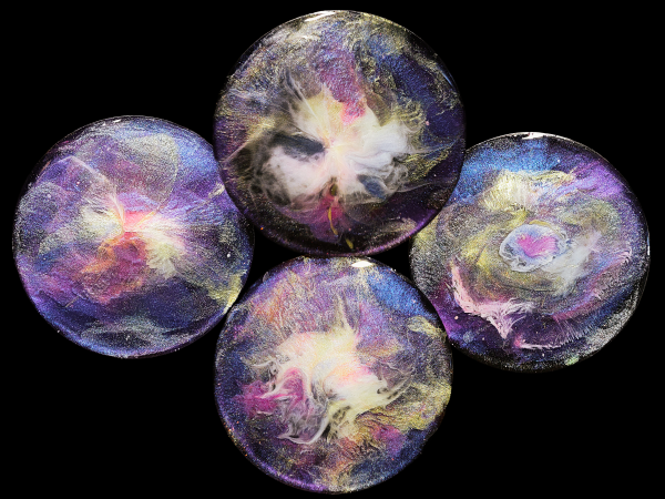 Resin Art Coasters 3.5" Galaxy