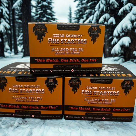 Clem & Simms Cedar Fire Starters – 3 Box Bundle (Free Shipping)