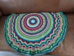 Crocheted Cookie Throw in a perfect circle