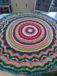 Crocheted Cookie Throw in a perfect circle