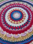 Crocheted Cookie Throw in a perfect circle