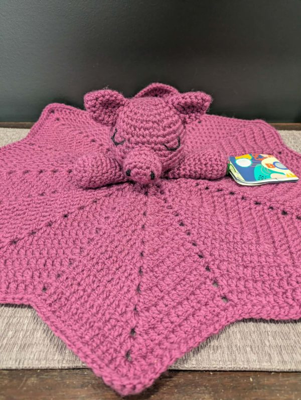 Crocheted Lovey Sleepy Piggy