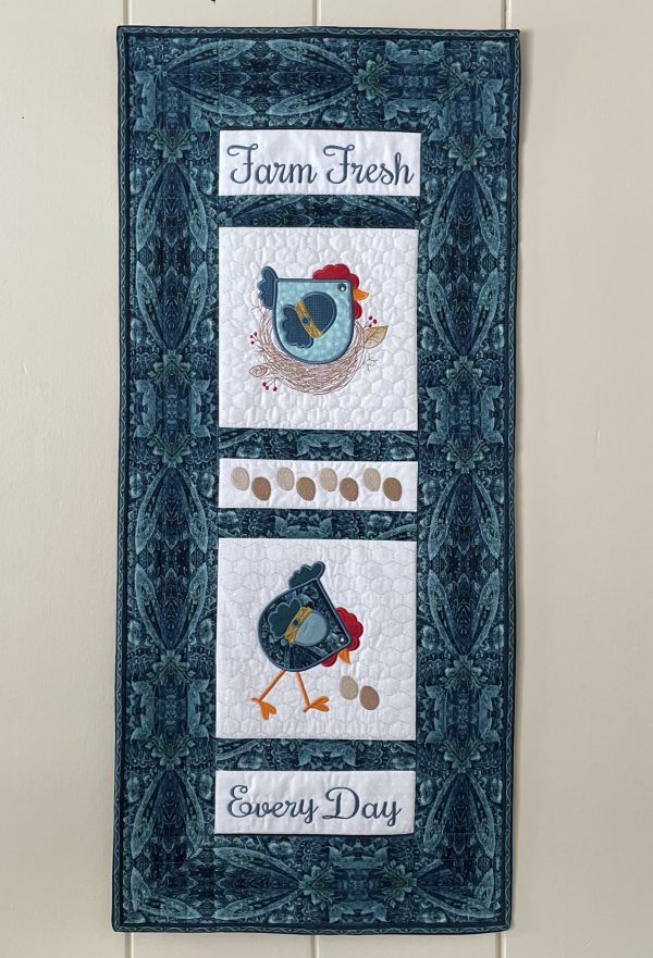 Quilted & Embroidered Table Topper/Wall Hanging