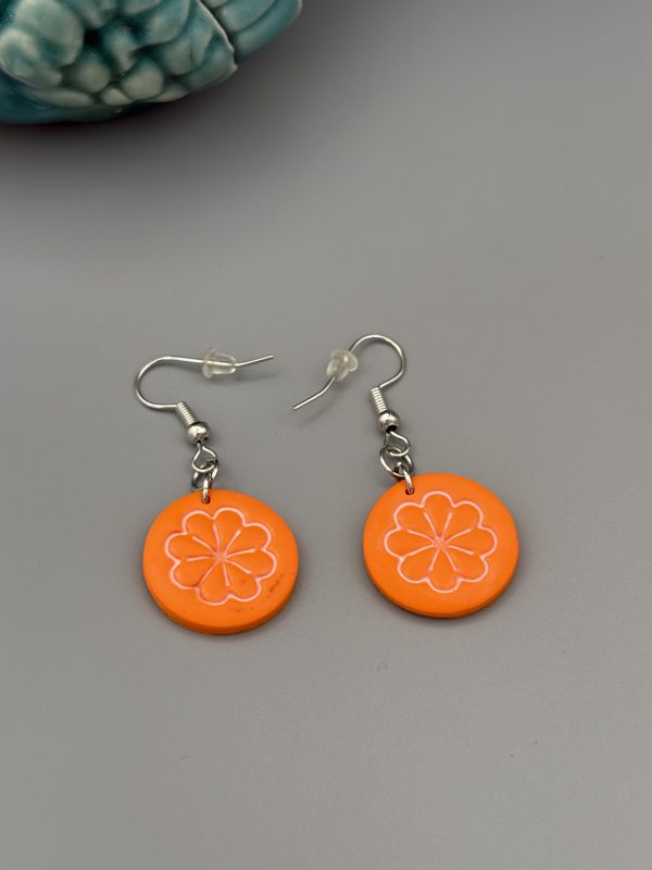 Orange Slices Dangle Earrings