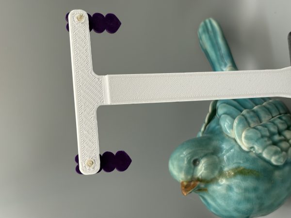 Purple Heart Stack Stud Earrings