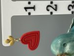 Red Heart Dangle Earrings