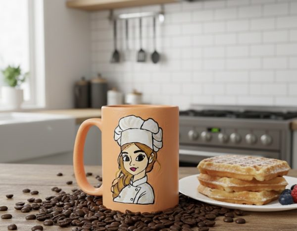 Handpainted Coffee Mug for Culinary Diva