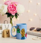 Handpainted Shopping Girl Mug