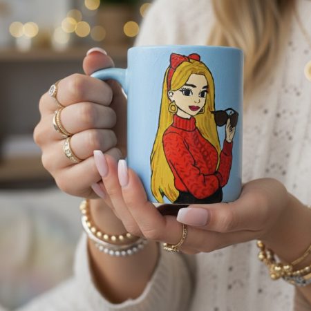 Handpainted Coffee Mug for Stylish Diva