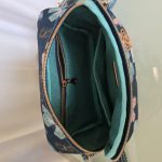 Butterfly Print Crossbody Bag: Waterproof Canvas with Rose Gold Hardware