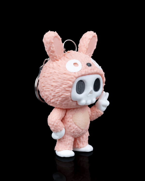 Tuff Bunny — Dark Cute Skull Bunny Collectible Keychain by Everlab