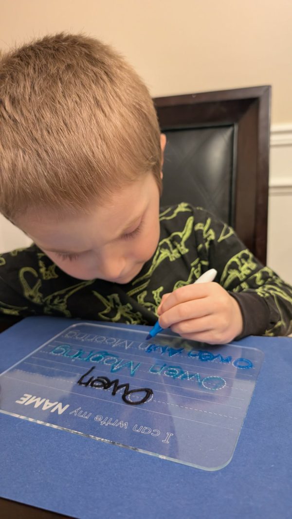 Acrylic Name Tracing Boards- Dry Erase