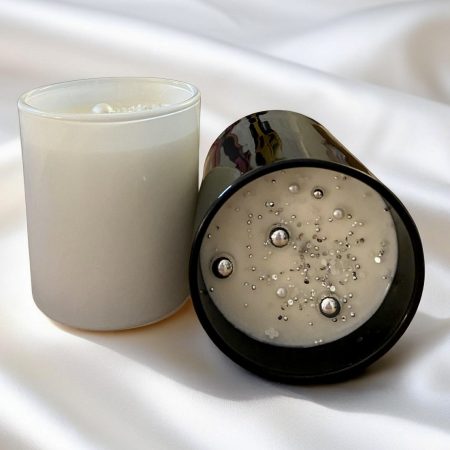 black and white candles