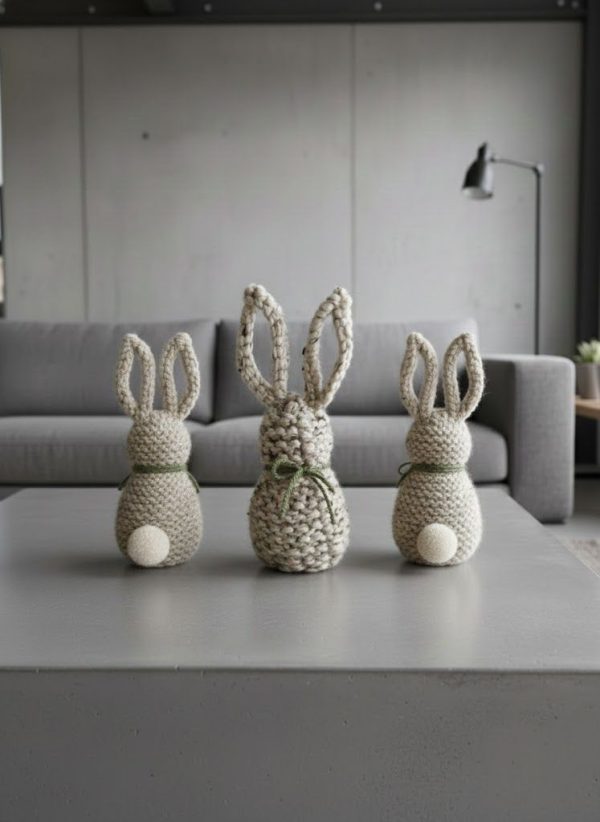 Minimalist Knitted Decor Bunny