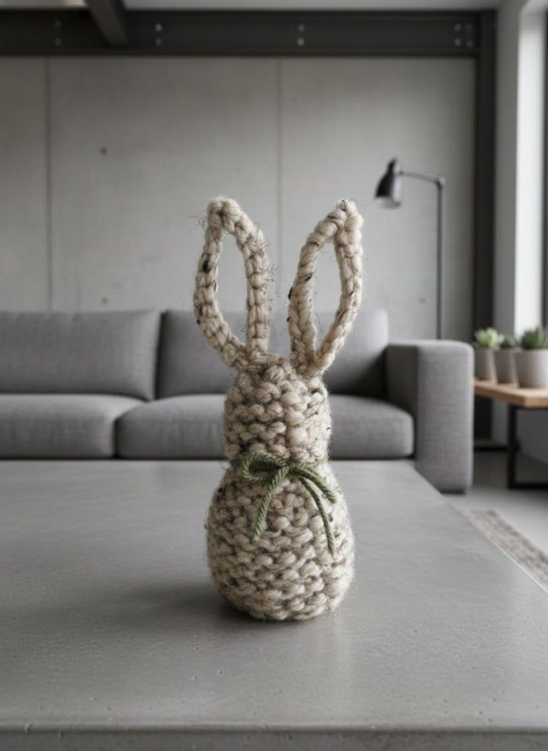 Minimalist Knitted Decor Bunny