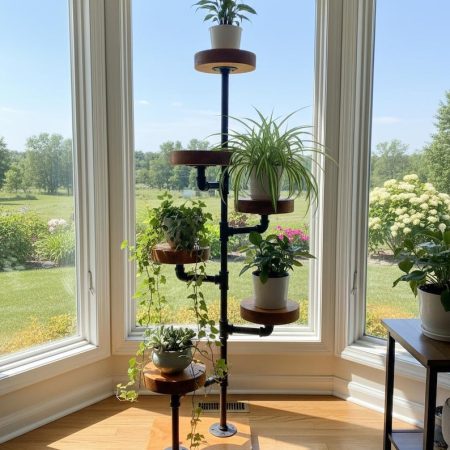 Industrial Plant Stand: 5,6 or 7 Tier Freestanding Metal Plant Holder - FREE SHIPPING
