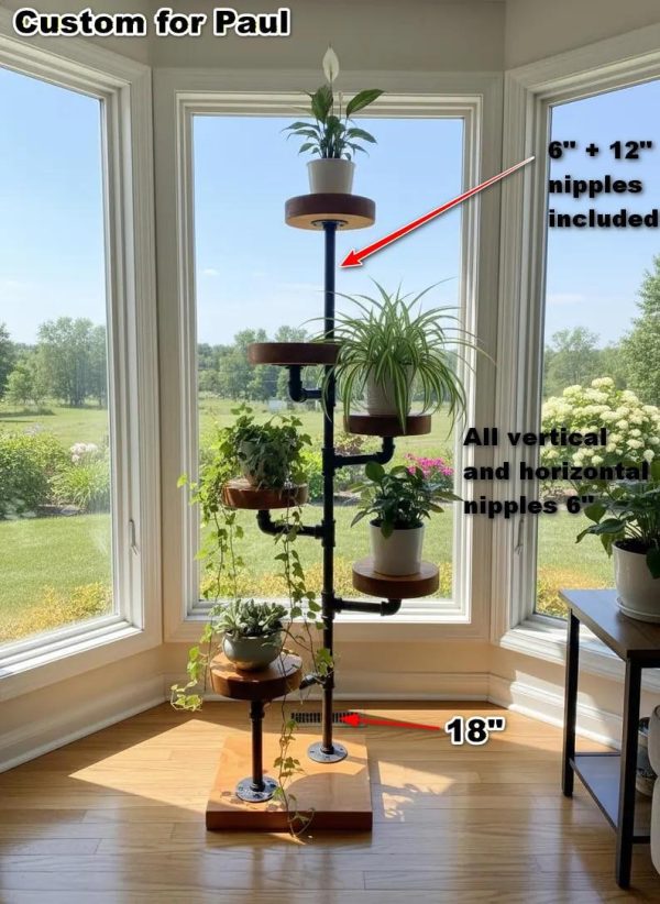 Industrial Plant Stand: 5,6 or 7 Tier Freestanding Metal Plant Holder - FREE SHIPPING