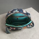 Butterfly Print Crossbody Bag: Waterproof Canvas with Rose Gold Hardware