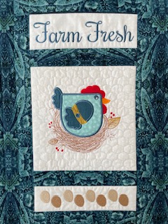 Quilted & Embroidered Table Topper/Wall Hanging