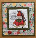 Quilted & Embroidered Table Topper/Wall Hanging