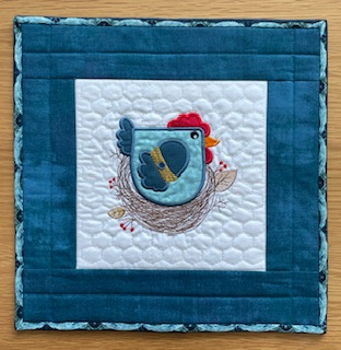 Quilted & Embroidered Table Topper/Wall Hanging