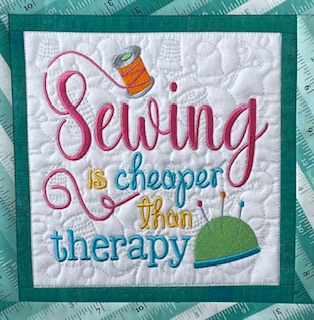 Quilted & Embroidered Table Topper/Wall Hanging