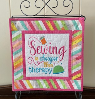 Quilted & Embroidered Table Topper/Wall Hanging
