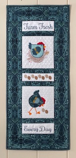 Quilted & Embroidered Table Topper/Wall Hanging