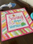 Quilted & Embroidered Table Topper/Wall Hanging