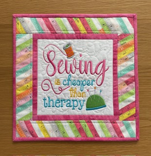 Quilted & Embroidered Table Topper/Wall Hanging