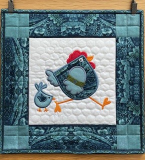 Quilted & Embroidered Table Topper/Wall Hanging
