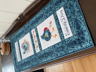 Quilted & Embroidered Table Topper/Wall Hanging