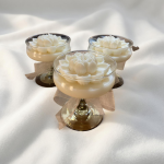 Wedding Guests Table, Lotus Candle - short stem wine glass, 12 oz