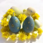 Easter Egg Pillar Candles – Cocosol Soy Wax with Vanilla Orchid Fragrance – Handcrafted Spring Decor
