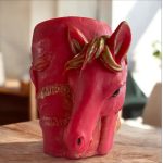 Red Fire Horse Pillar Candle – Cocosoy Wax – Fireside Fragrance – 2026 Good Fortune Decor