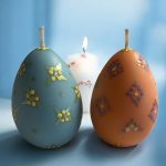 Easter Egg Pillar Candles – Cocosol Soy Wax with Vanilla Orchid Fragrance – Handcrafted Spring Decor