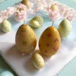 Easter Egg Pillar Candles – Cocosol Soy Wax with Vanilla Orchid Fragrance – Handcrafted Spring Decor