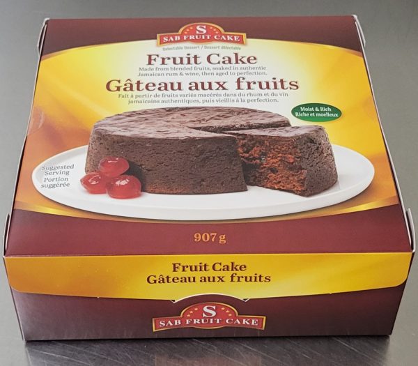 Authentic Jamaican Rum Cake (Black Cake) – Rich Caribbean Fruit Cake Soaked in Rum & Wine - SAB Fruit Jamaican Rum Cake is in 3 sizes - 454g, 907g, 1.36kg