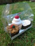 Wool Felt Cherry Cupcake | Imaginative Play | Tea Party